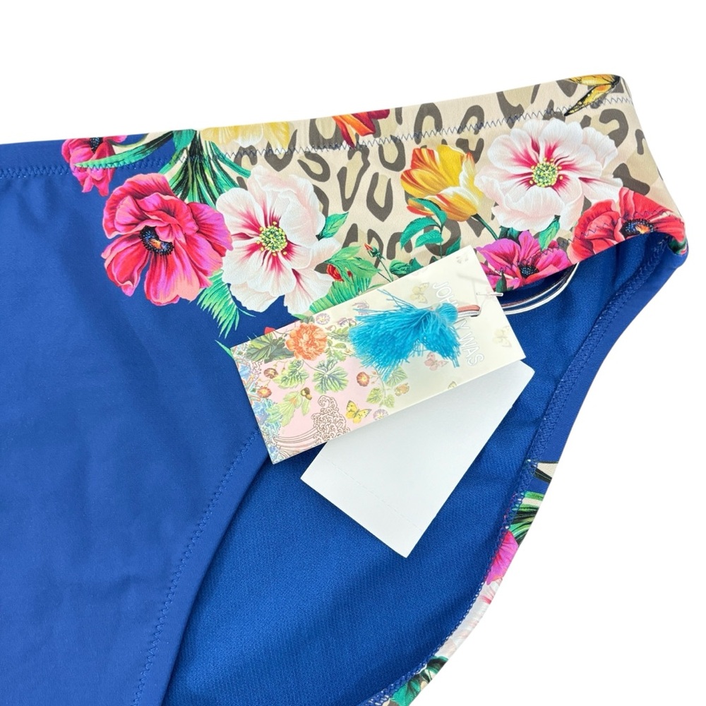 Johnny Was Iva Hipster bikini bottom in a mixed floral and animal print 2X - Picture 3 of 6